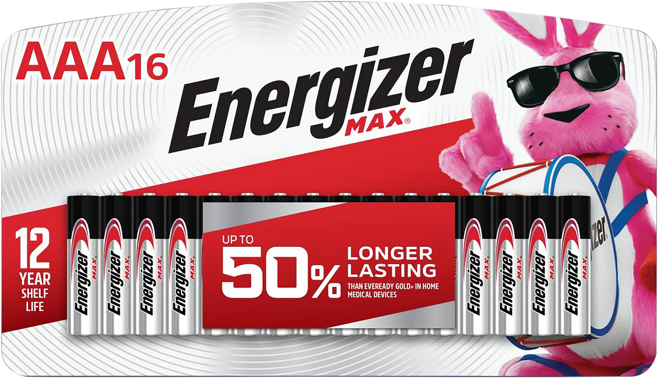Energizer AAA Max Black/Silver 1.5V Alkaline Qty (16) Single Pack