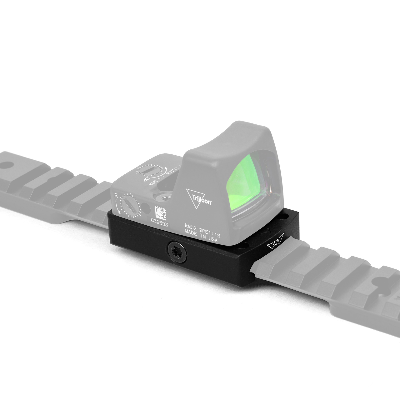 Warne Red Dot Reflex Mount Low Profile Black Anodized Aluminum Fits ...