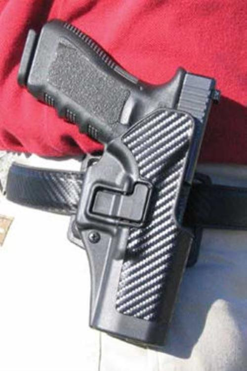 Blackhawk CQC Serpa Holster, For Glock 17/22, Carbon Fiber, Left