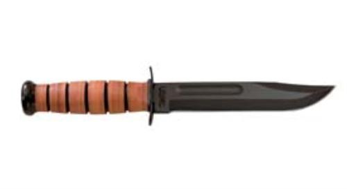 Kabar Usmc Fight 7 1095 Crovan Straight Leather Handle Sheath Impact Guns