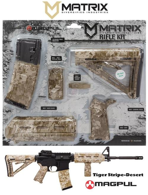 Matrix Diversified Tiger Stripe Desert Magpul MOE Kit Poly AR-15