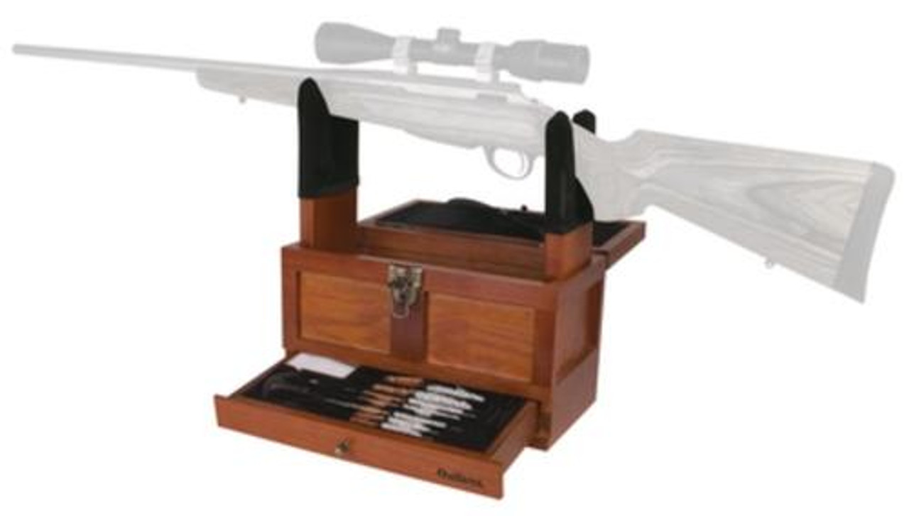 Outers 25 Piece Universal Cleaning Kit In Aged Oak Wooden Box - Impact Guns
