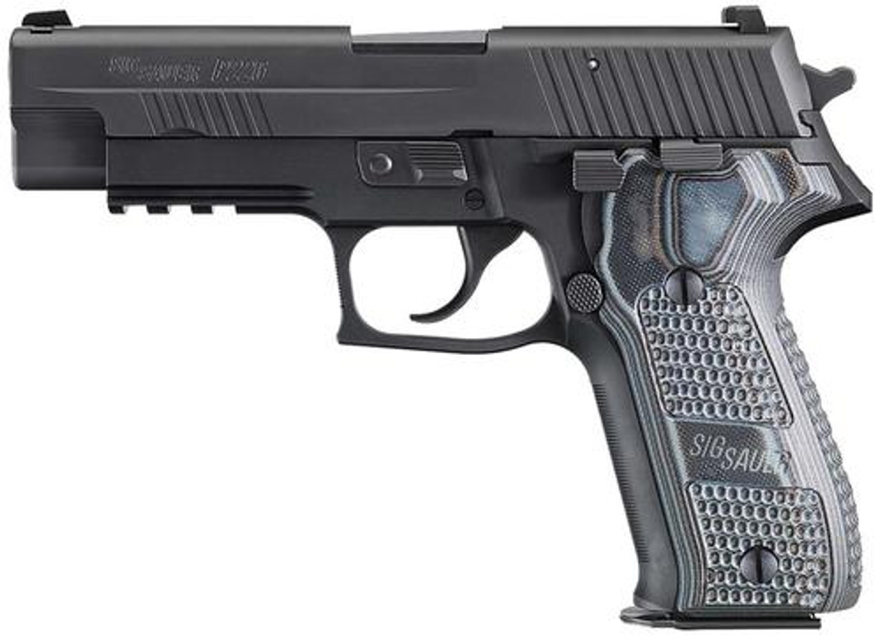 Sig P226 9MM 4.4In Extreme Black Da Sa Siglite Black Gray G10 Grip