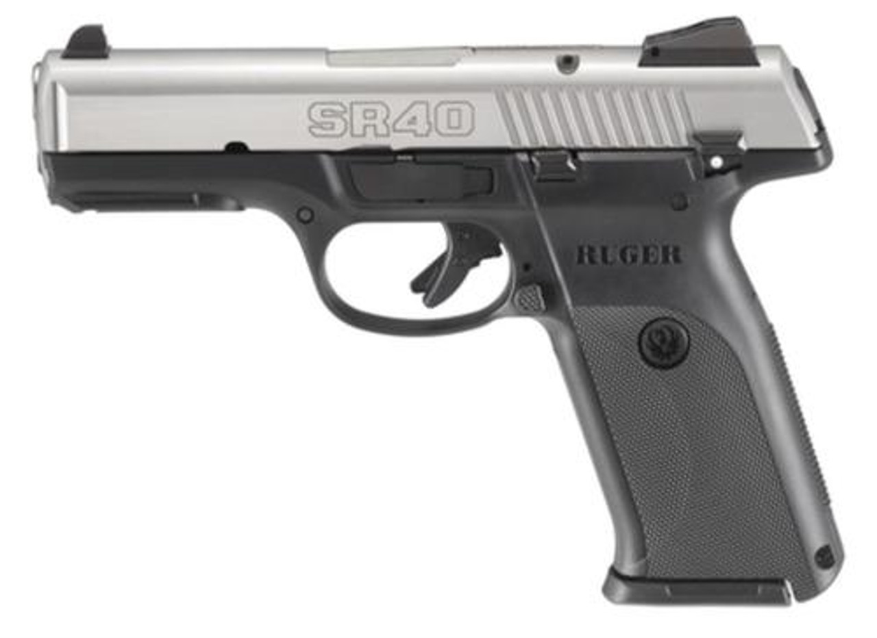 Ruger SR40 40SW, Stainless Slide, 15RD Mag - Impact Guns