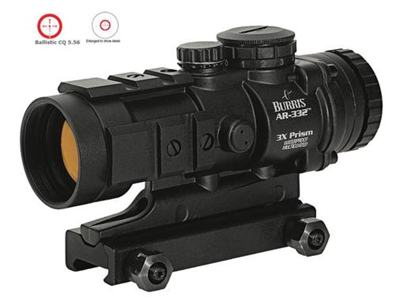 Burris AR Tactical AR-332 Prism Sight, 3X - 32mm, Ballistic / CQ