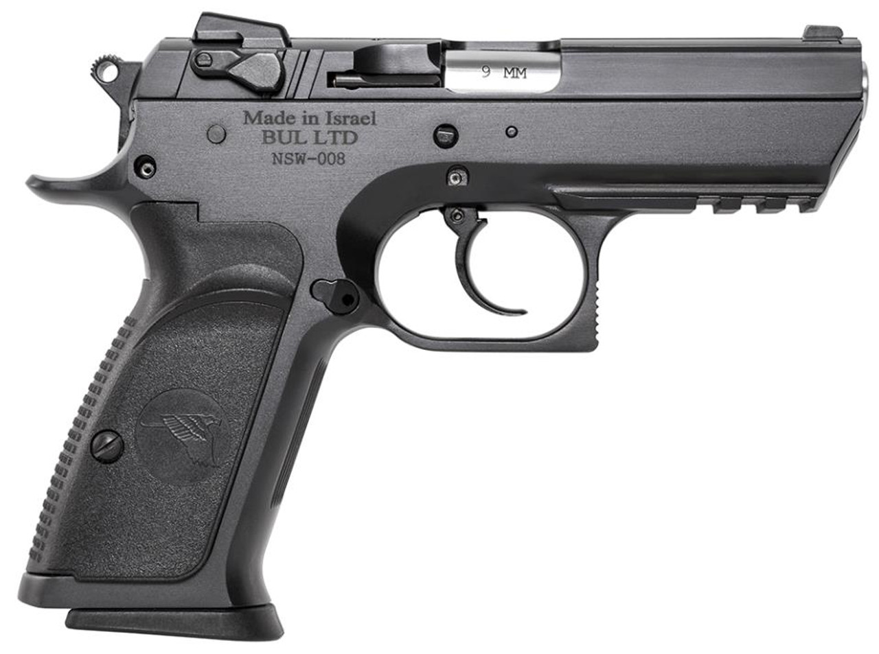 Magnum Research Baby Desert Eagle Iii Semi Compact 9mm 3 85 Barrel Three Dot Sights 16rd Mag Impact Guns