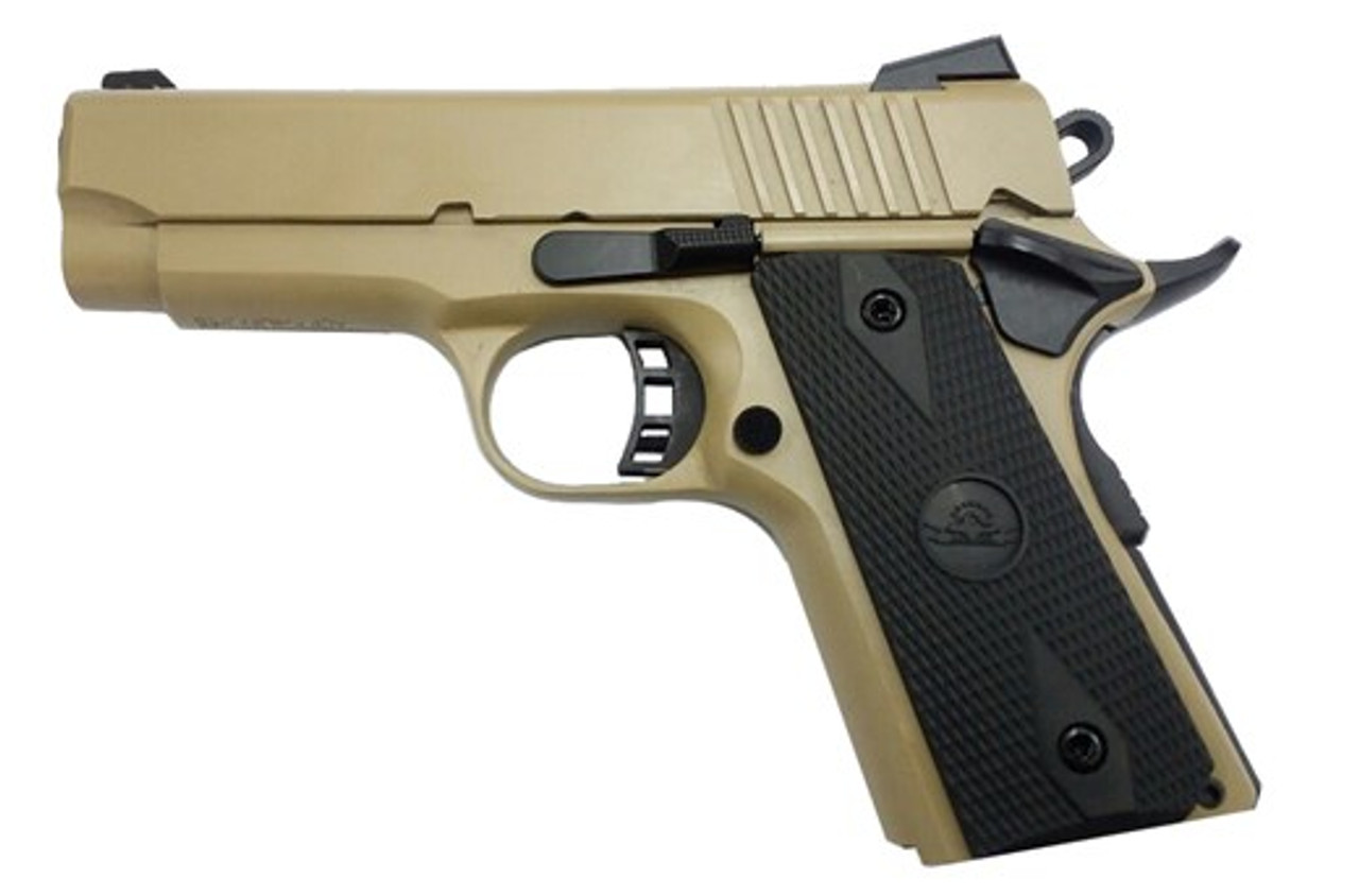 Rock Island Armory 1911 Cs Compact 9mm 35 Barrel Flat Dark Earth Cerakote 8rd Mag Impact Guns 1693