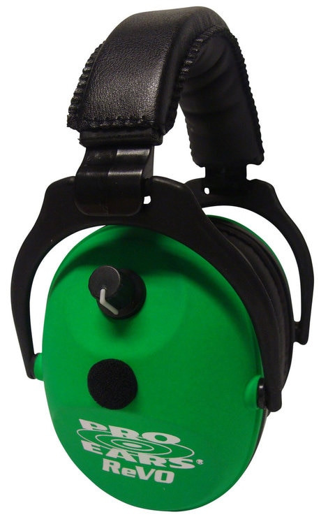 Pro Ears ReVo Electronic Earmuff, NRR25, Neon Green Impact Guns