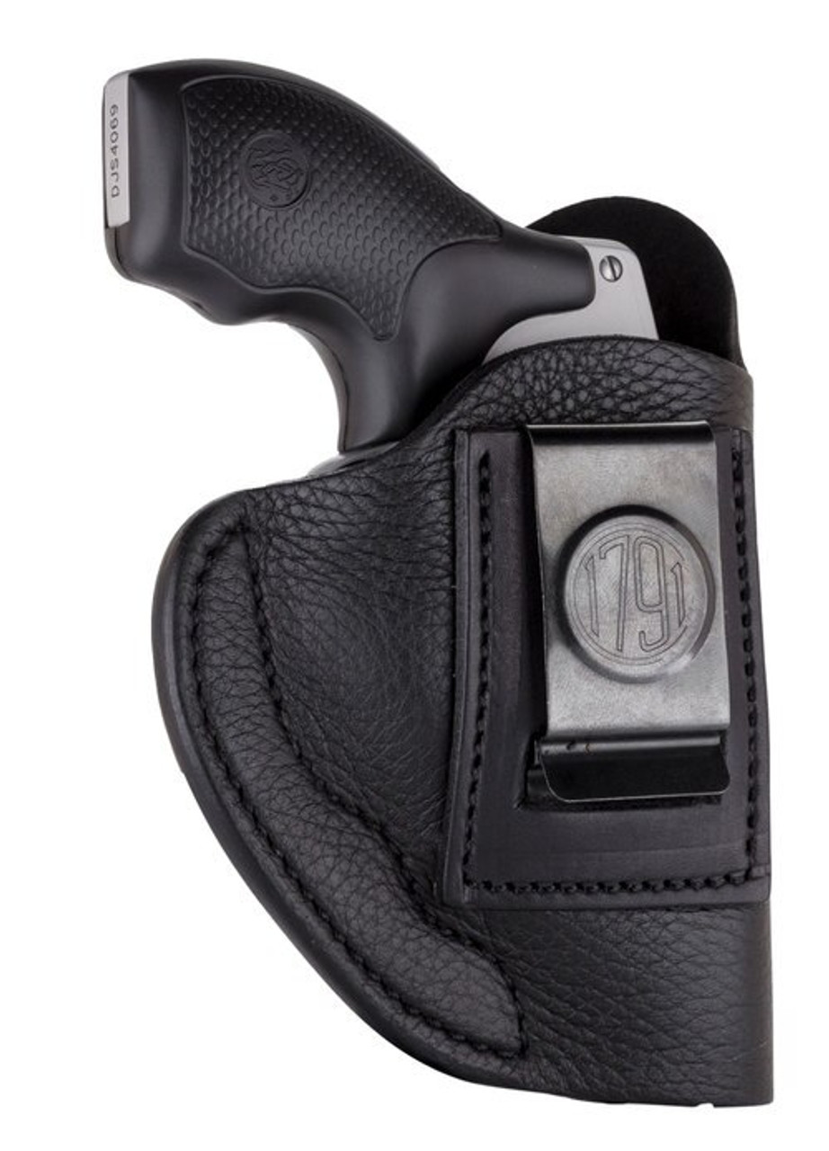 Editor Polar Gods 1791 Smooth Concealment Holster, Leather Inside Waistband Holster, Right  Hand, Night Sky Black, Fits LCR & S&W 38 Special, Size 2 - Impact Guns