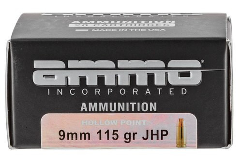 Ammo Inc Black Label 9mm, 115gr, Jacketed Hollow Point , 20rd Box ...