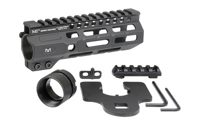 Midwest Combat Rail Handguard 6 Length M Lok Black Anodized Finish Ludes 5 Slot Polymer Rail Section Barrel Nut And Wrench Impact Guns