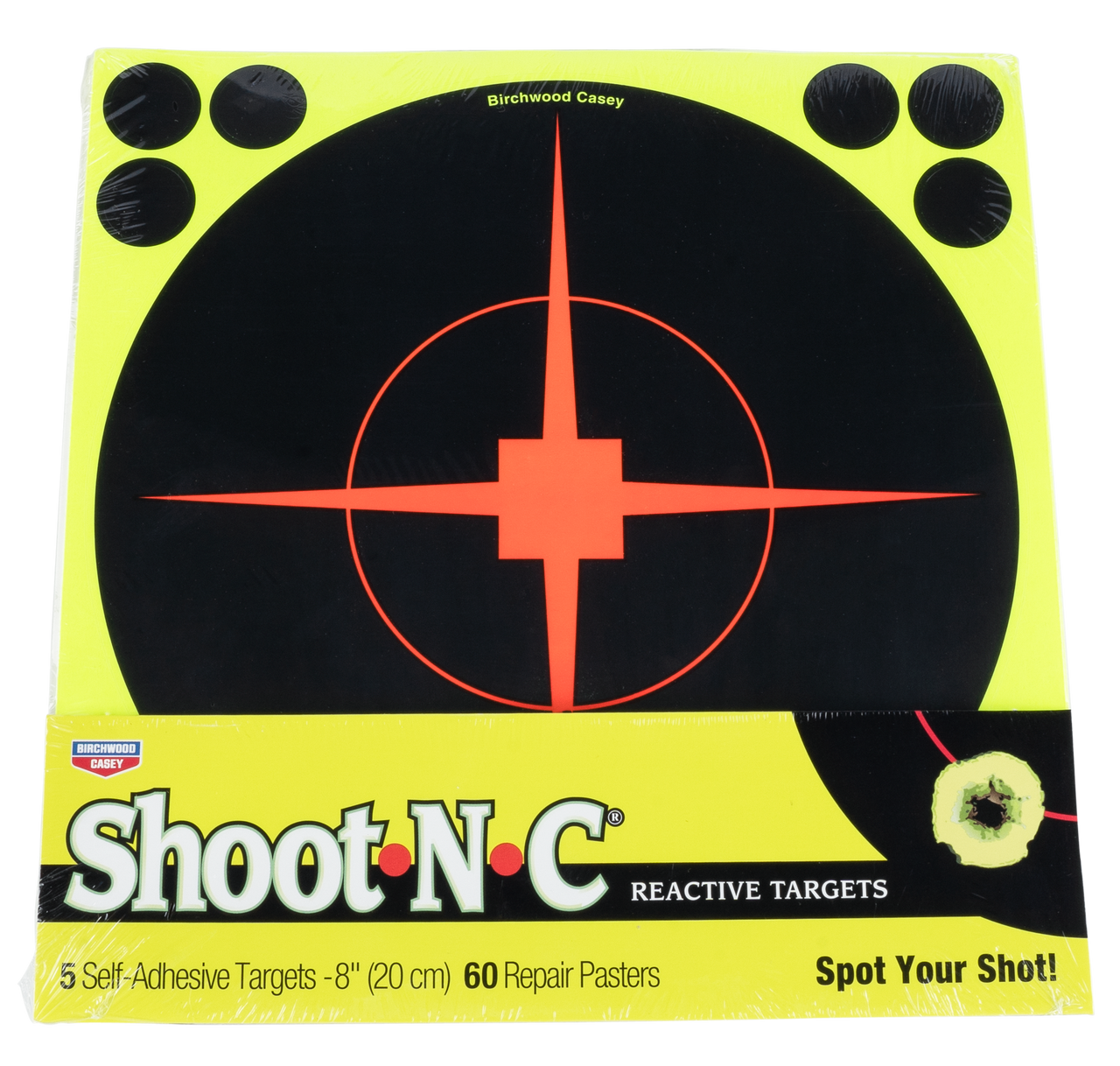 Birchwood Casey Shoot-N-C 6-Inchrd X-Bullseye Targets 60 Per Package Plus 240 Pa