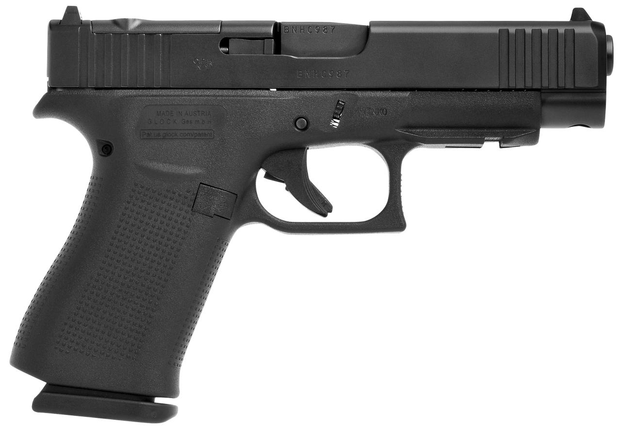 Glock G48 MOS 9mm, Barrel, Black, Optic Ready, Polymer Frame