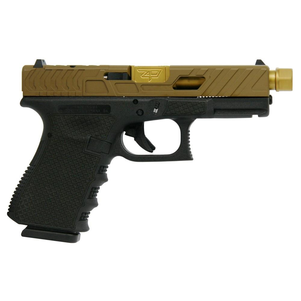 [新品]Goldバレル　14mm逆 Glock19 Gen3用 GM041 Glock 19 Gen 3 Custom Gold Frame 9mm, 4.6