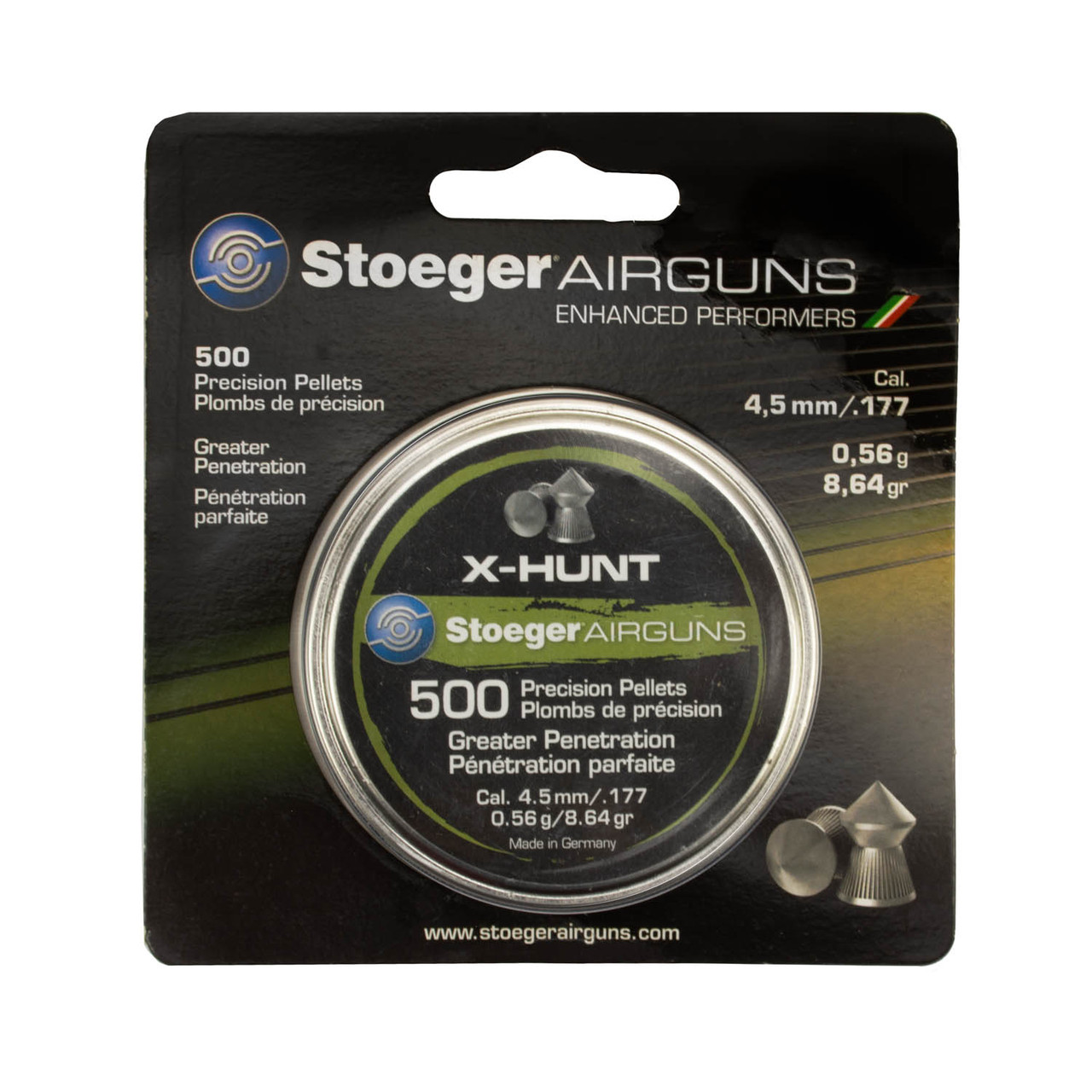 Stoeger X Hunter .177 Pellet Greater Penetration Pointed Tip 500