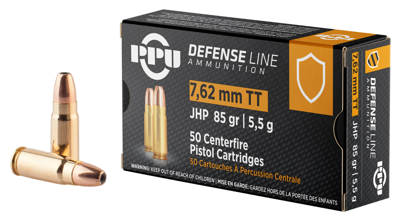 Prvi Partizan Defense 7.62X25 Tokarev, 85gr, Jacketed Hollow Point