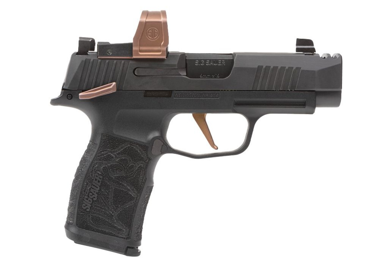 Sig Sauer P365-XL Rose 9mm, 3.7 Barrel, Black, RomeoZero Elite Sight, 12rd  - Impact Guns