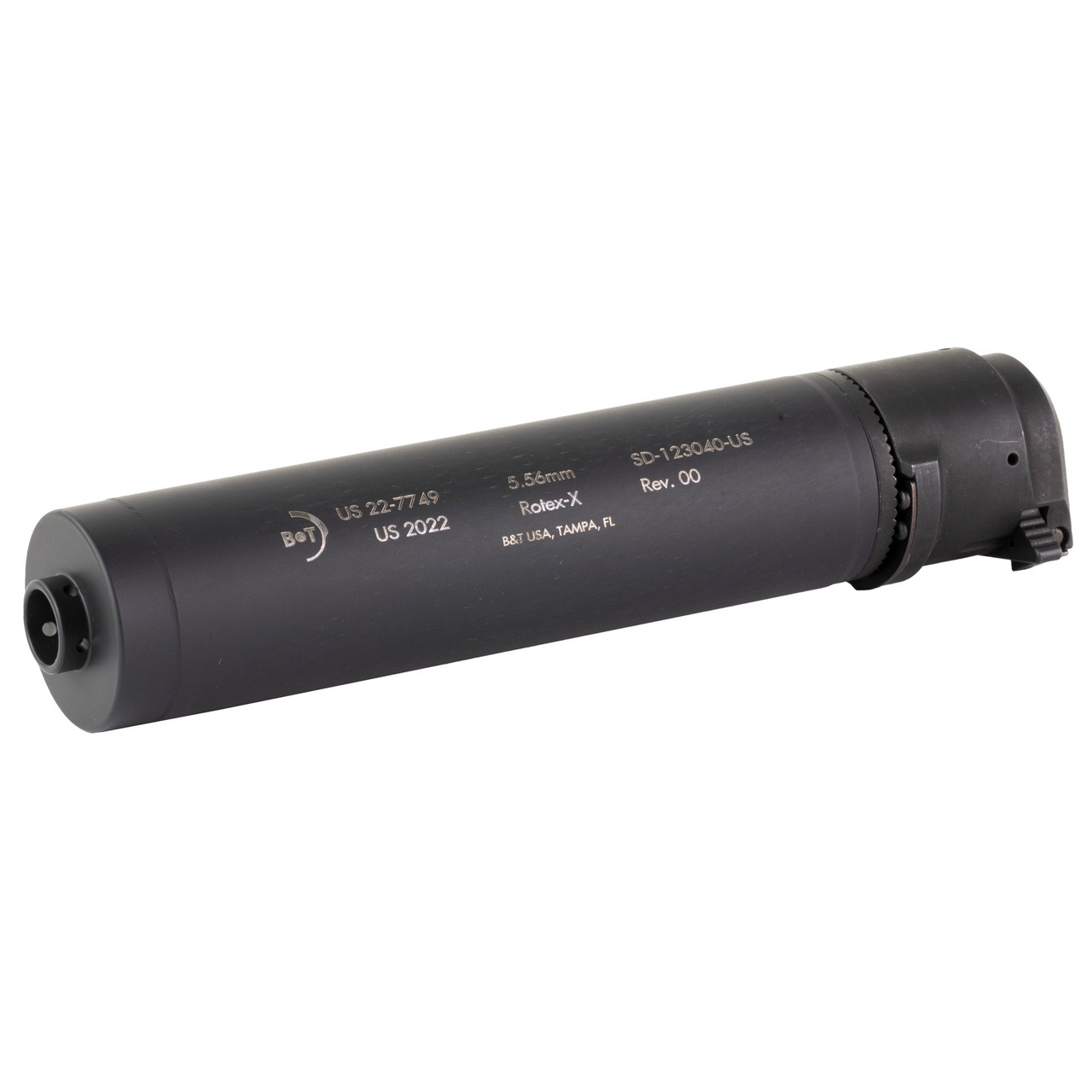 B&T Rotex-X Suppressor 5.56x45mm NATO, Black, - Impact Guns