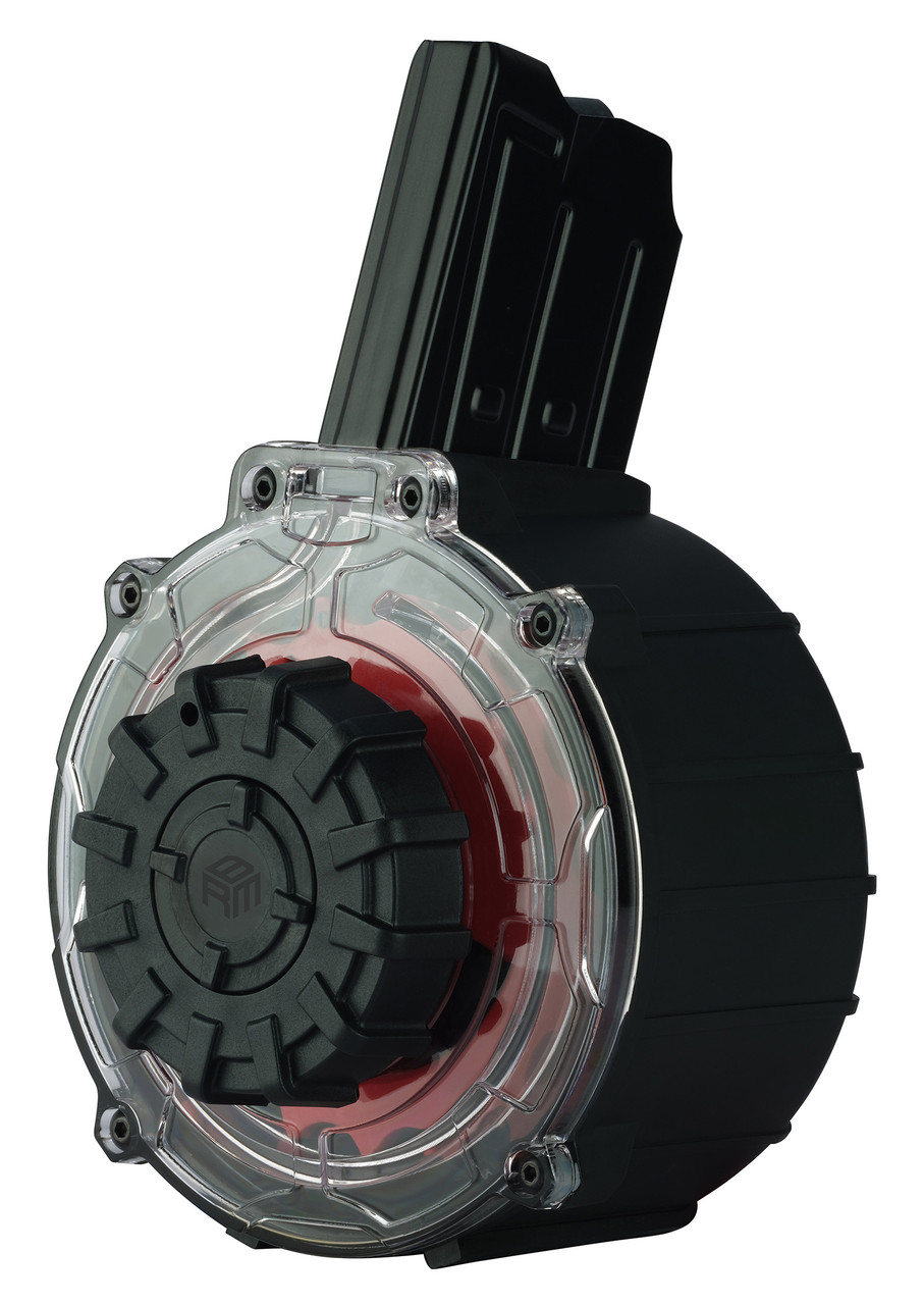 Typhoon Drum Magazine 12 Ga, Black/Red, For Typhoon Defense X12