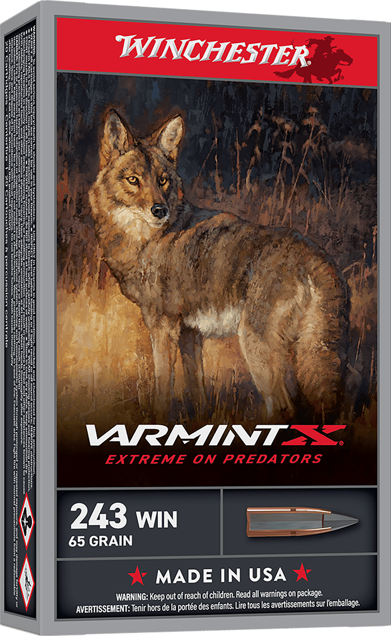 Winchester Varmint X 243 Winchester, 65gr, Extreme Point, 20rd Box