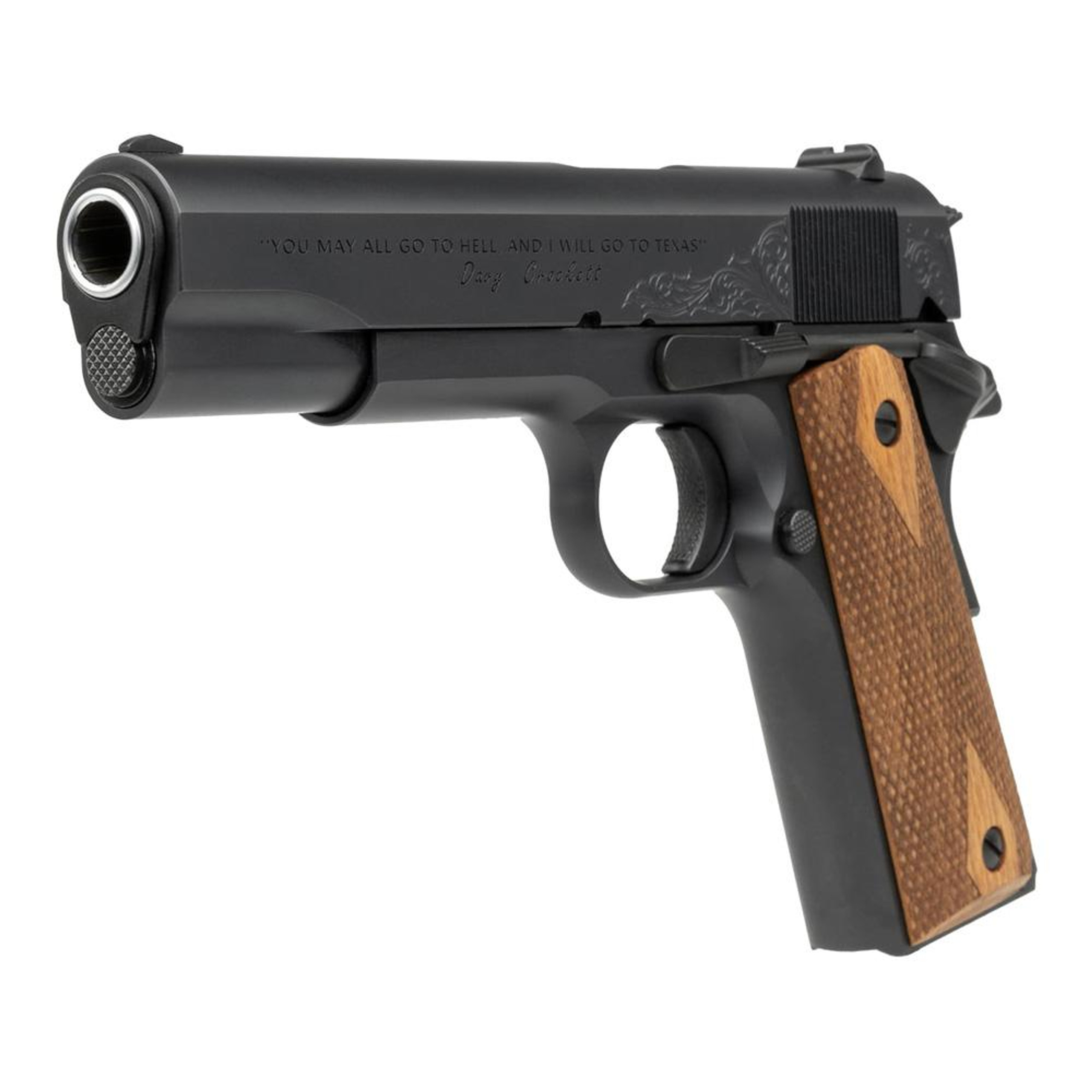 Sds 1911 The Volunteer 45 Acp 5 Barrel Engraved Slide Wood Panel Grips 7rd Impact Guns 8431