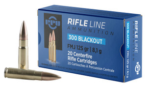 PPU Rifle Series .300 Blackout, 125gr, Full Metal Jacket, 20rd Box
