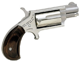 NAA 22MS 22 Mag Mini Revolver 1.12" 5rd Rosewood Grip Stainless