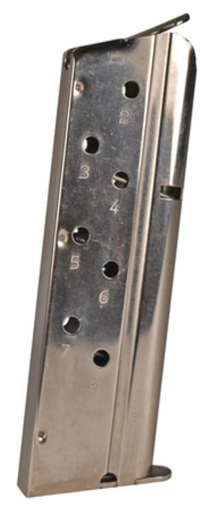 Springfield 1911 Magazine 40 S&W, Metal, Stainless Finish, 8rd