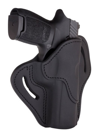 1791 Belt Holster 2.4, Right Hand, Stealth Black Leather, Fits XDMc and Xd Mod 2 4"