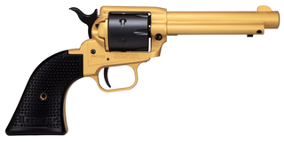 Heritage Rough Rider 22 LR, 4.75" Barrel, Gold Cerakote, Black Polymer Grip, 6rd