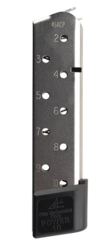 Chip McCormick Colt 1911 Power Mag 45 ACP, Stainless, 10rd Chip McCormick Colt 1911 Power Mag 45 ACP, Stainless, 10rd
