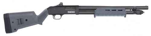 Mossberg 590S Optic Package 12 Ga Pump 3" 18.50" Barrel, MOE Forend, Gray Magpul SGA Adj Stock, Holosun Micro Dot, 5 Rd