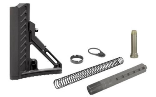 UTG Model 4, Combat Ops S2, Stock Kit, 6-Position Mil-Spec Stock Assembly, includes Extension Tube, Buffer, Buffer Spring, Tear-drop Ring and Castle Nut, Black