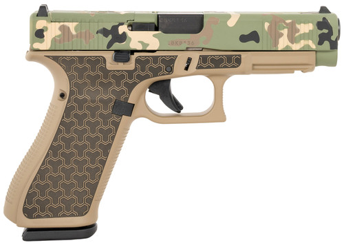 Glock 47 Gen 5 MOS 9mm, 4.49" Barrel, Hunter Camo Slide, Coyote Tan Frame, 17rd