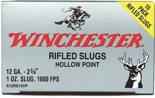 Winchester Super-X Rifled Lead 12 Ga, 2.75", 1oz, Slug, 15rd Box
