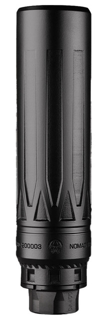 Dead Air Armament Nomad-TI XC 6.74" Length, Rated Up to 300 Remington Ultra Magnum, Titanium, Cerakote Finish, Black, Direct Thread 5/8X24 HUB Mount