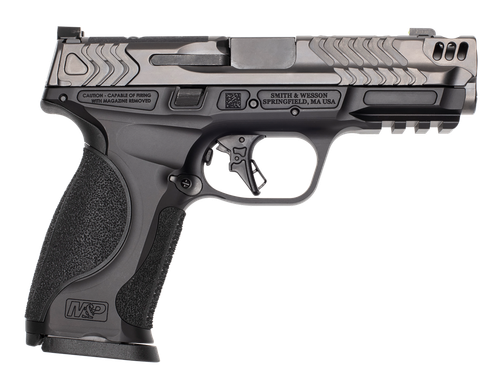 Smith & Wesson M&P M2.0 Metal Full Size 9mm 4.22" Barrel, Gray Armornite Optic Cut/Serrated SS Slide, Black Aluminum Frame w/Picatinny Rail, 17 Rd