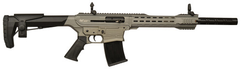 GForce GF25 12 Ga, 3" Chamber 18.5" Barrel, Tactical Gray, Black Furniture, 5rd