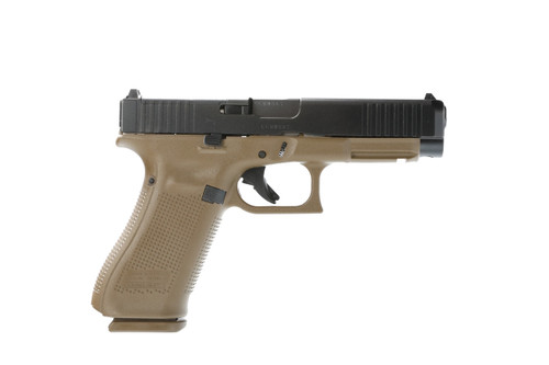 Glock 47 Gen 5 9mm, 4.49" Barrel, Dark Earth Frame, Black Slide, MOS Cut, 10rd