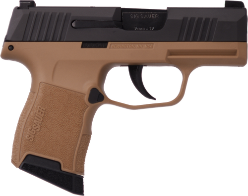 Sig Sauer P365 Value Pack 9mm, 3.1" Barrel, Flat Dark Earth Frame, Includes Black Holster, 12rd Sig Sauer P365 Value Pack 9mm, 3.1" Barrel, Flat Dark Earth Frame, Includes Black Holster, 12rd