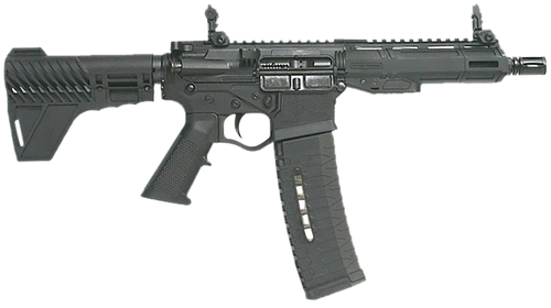 ATI Alpha Maxx AR15 Pistol 5.56x45/223, 7.5" Barrel, Black, Flip Up Sights, Pro 2A Blade Brace, M-Lok, 60rd