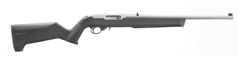 Ruger 10/22 22 LR, 18.5" Barrel, Black Magpul MOE X-22 Stock, Silver Rec, 10rd