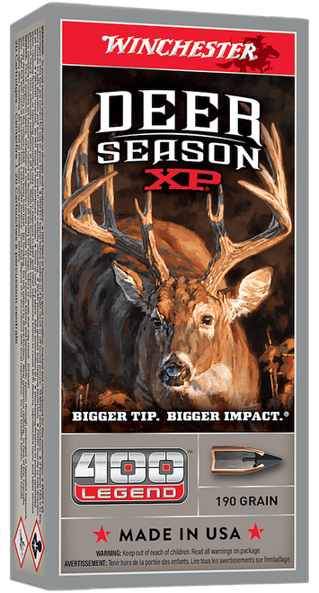 Winchester Deer Season XP 400 Legend, 190gr, Extreme Point Polymer Tip, 20rd Box