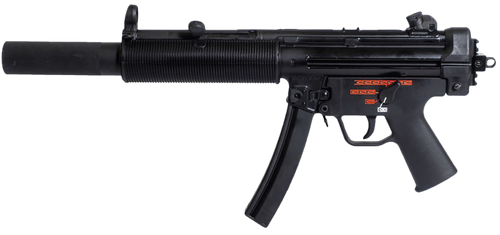 Century AP5SD (MP5SD) 9mm, 5.75" Threaded Barrel, Black, Removable Faux Suppressor, Polymer Frame, Navy Style Grip Assembly, 30rd