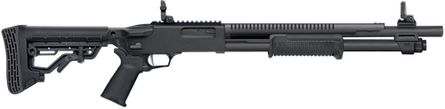Mossberg 590R 12 Ga, 3" Chamber 18.5" Barrel, Black, Magpul MBUS 3 Sights, 6rd
