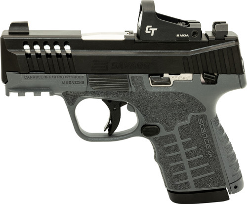 Savage Stance XR 9mm, 3.2" Barrel, Gray Frame, Crimson Trace CTS-1500 Red Dot Sight, Black Slide, 13rd