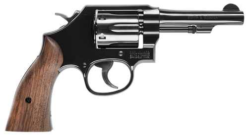 Smith & Wesson Model 10 K-Frame 38 Special +P, 4" Barrel, Black Frame, Tyler Gun Works Walnut Grip, 6rd