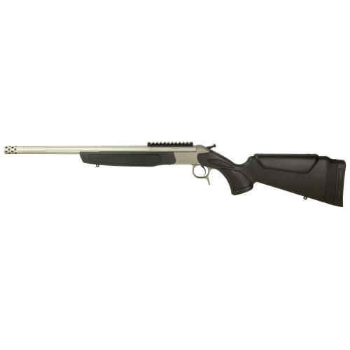 CVA Scout, Take-Down 360 Buckhammer, 20" Threaded Barrel, Stainless Steel Finish, Synthetic Stock, Black, Ambidextrous, Scope Rail, Muzzle Brake, 1 Round