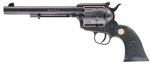 Chiappa 1873 22 LR, 7.5" Barrel, Blued, Black Grip, Exposed Hammer, 10rd