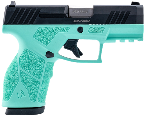 Taurus GX2, 9mm, 3.38" Barrel, Black Slide, Cyan Frame, 2x13rd Mags